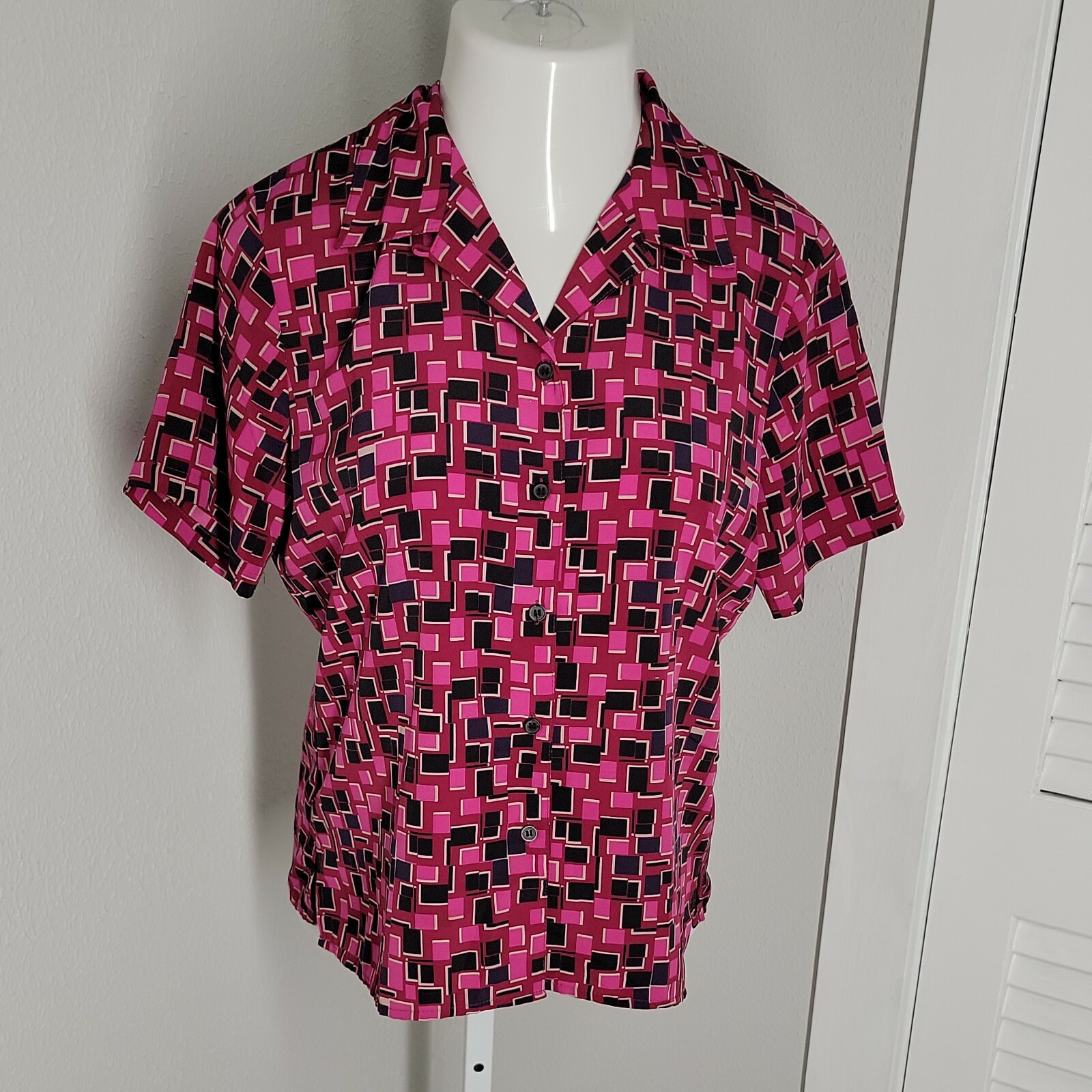 Notations Classy Button Up Collared Shirt Blouse … - image 2