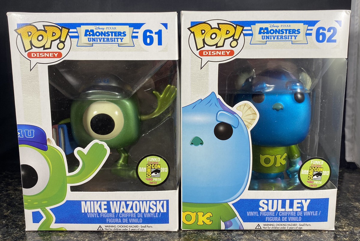 FUNKO POP MIKE WAZOWSKI & SULLEY METALLIC SDCC EXCLUSIVE MONSTERS