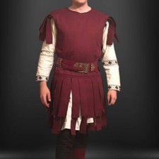 Medieval White Costumes Thick Padded Sleeveless Cotton Roman Subarmalis for Chr