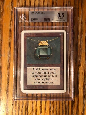 Mox Emerald MTG Unlimited BGS Grade 8/8.5/8.5/9 NM/M+ Beauty (RG