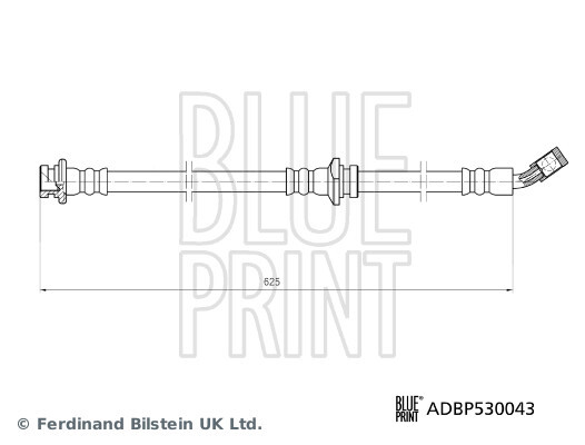 Blue Print ADBP530043 Bremsschlauch Vorne Rechts 625 Mm FüR Nissan-image
