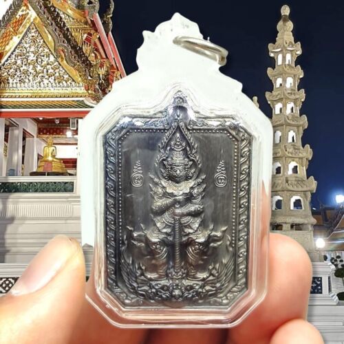 Wessuwan Giant God Singha Waterproof Pendant LP Pat Talisman Thai Buddha Amulet - 第 1/2 張圖片