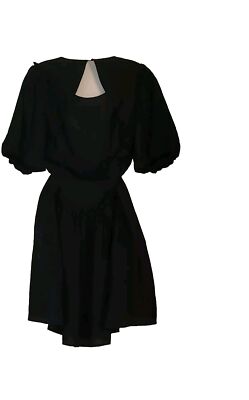 black milkmaid dress mini Women's Mini Milkmaid Dress with Sweetheart Neckline main image 1