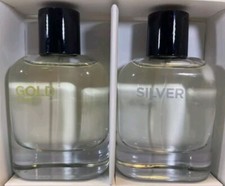 Lot 2X Set of Two ZARA SILVER SUMMER & GOLD MAN EDT 80ML 2.71 oz each!