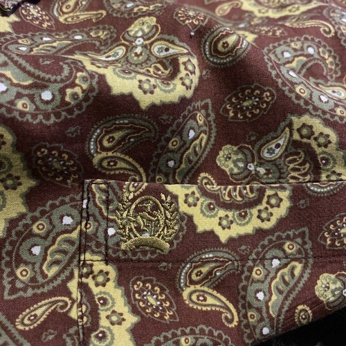Cinch Youth Boys Paisley Print Shirt Large 12 Brown Button Down Western Cowboy - Picture 12 of 16