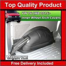 FITS VW T6 TRANSPORTER & CARAVELLE LWB 15> ABS INNER INTERNAL WHEEL ARCH COVERS