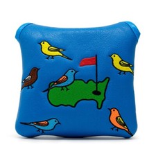 Blue Birdie Green Design Golf Putter Headcover Square Mallet Head Cover Magnet