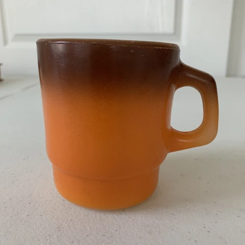 Fire King Orange Ombre Stackable Mug Anchor Hocking USA