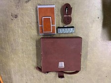 vtg 1973 Polaroid Model SX-70 Mod 1 Land Camera leather trim w/ carrier case