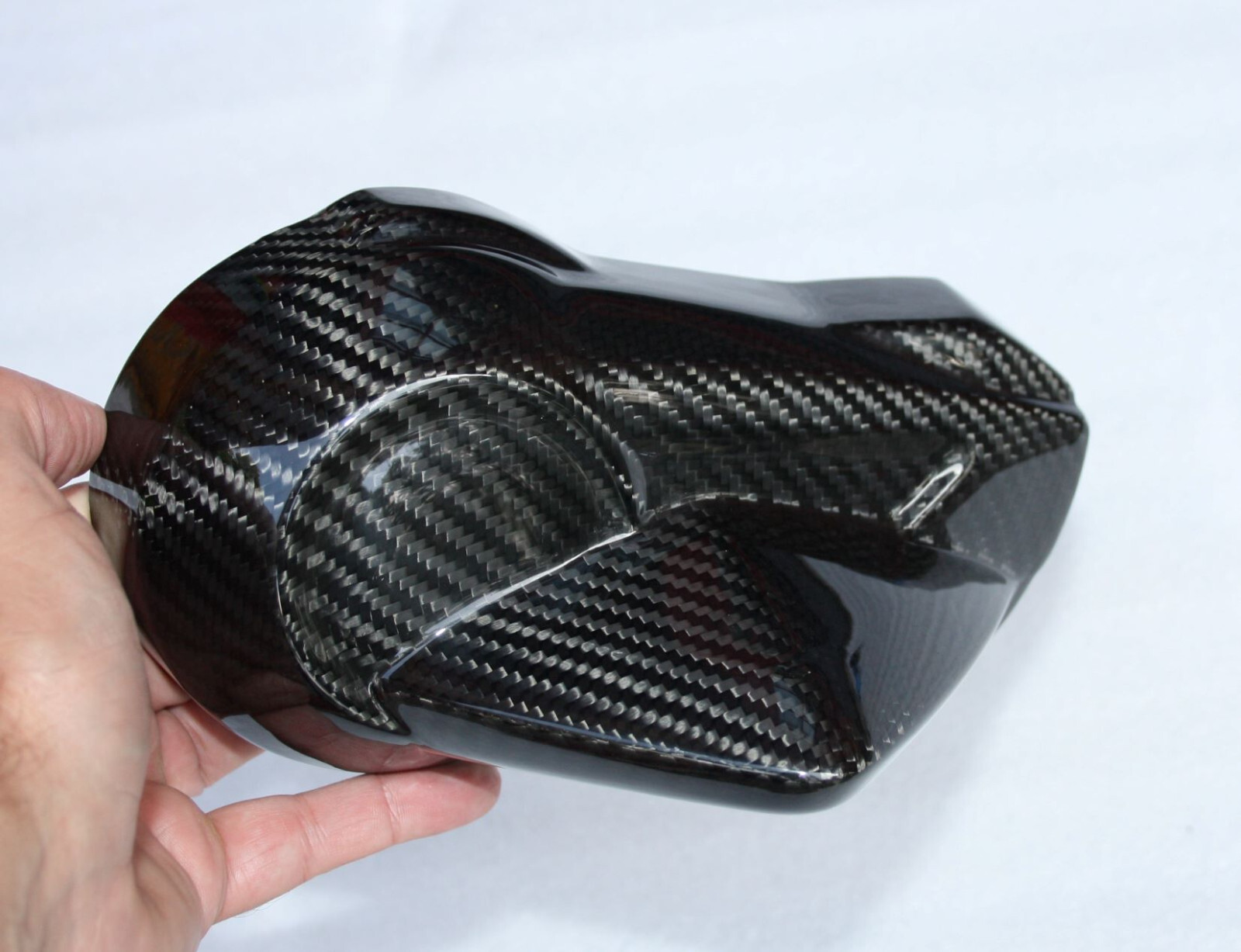 Cache compteur carbone Triumph Street Triple 2013-2016 protection guidon