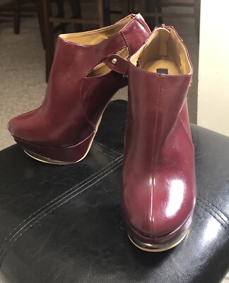 Womens Burgundy Platform Booties 8.5 Heels Boots Shoes | eBay Womens Burgundy Platform Booties 8.5 Heels Boots Shoes | eBay