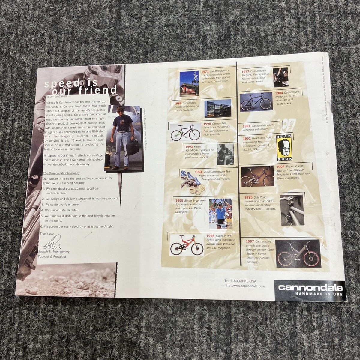 Vintage /Original 1997 Cannondale Bicycle Sales Catalog-Hand