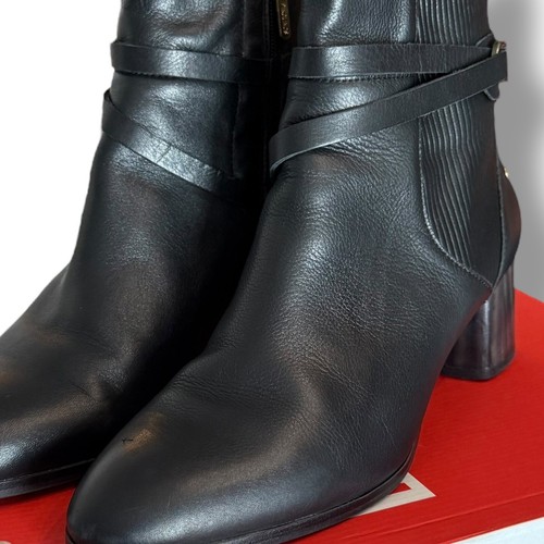 Pikolinos Calafat W1Z mid-heel ankle boots Calf skin Leather Black Buckle Sz 10 - Picture 20 of 23