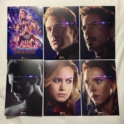 Avengers Endgame 4x6in Prints All Mini Posters & Heroes Iron Man Captain America
