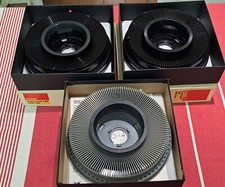 Kodak Carousel Transvue 140 Slide Projector Trays Original Boxes Lot of 3