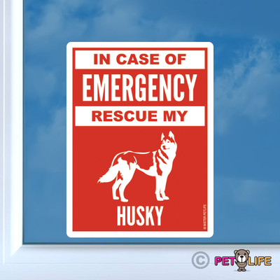 #ad #ad In Case of Emergency Rescue My Husky Sticker Die Cut Vinyl #2 safety siberian $3.99