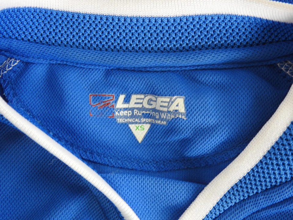 Camiseta de fútbol retro Legea para hombre azul #19 talla XS vintage Foto 3 de 4