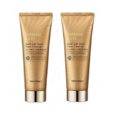 TONYMOLY Intense Care Gold 24K Snail Foam Cleanser 300ml (150ml x 2) ? K-Beauty