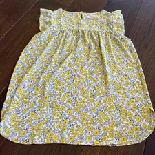 Loft Women’s S Yellow Floral Tank Top Floral Blouse Euc
