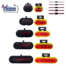 Way Car Waterproof Male Female Electrical 18AWG Wire Connector Plug 2/4 Sets
