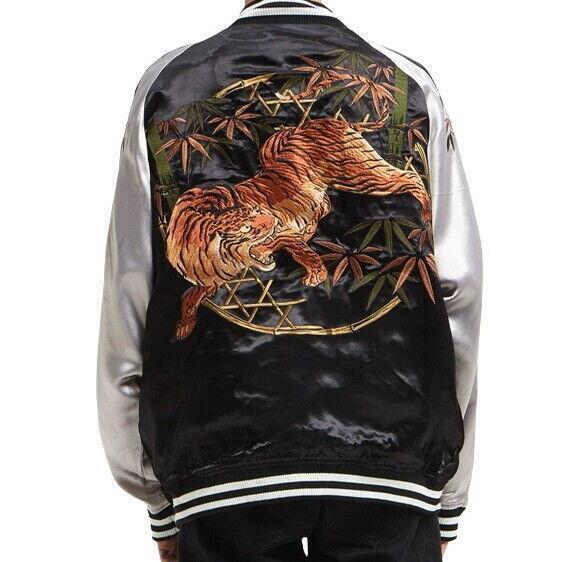 Mens Souvenir Jacket REVERSIBLE Sukajan Japanese Pattern Mens Souvenir Jacket REVERSIBLE Sukajan Japanese Pattern