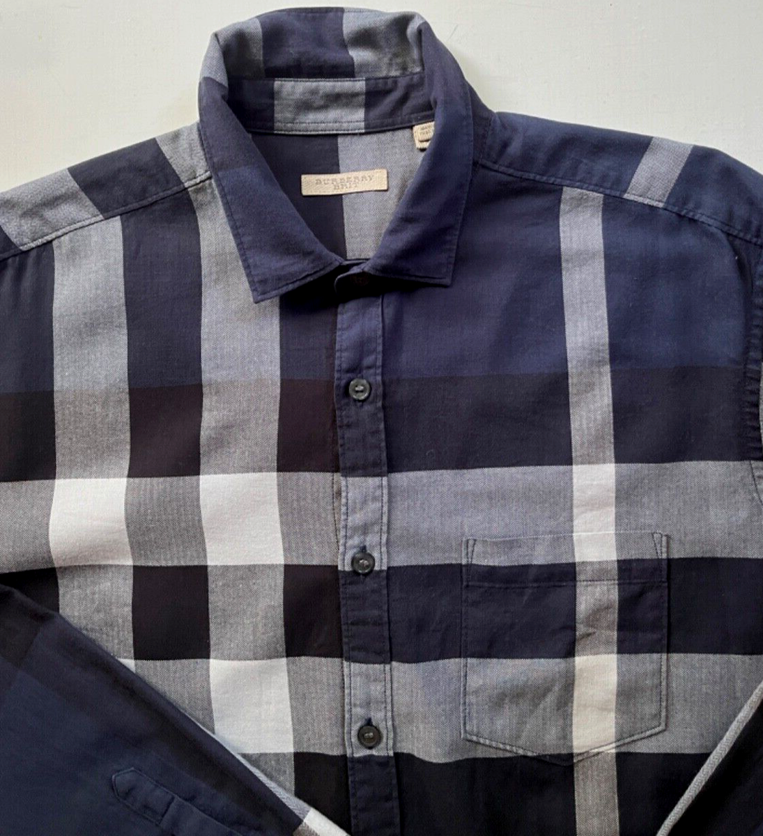 BURBERRY BRIT BLUE-MULTI NOVA PRINT COTTON SHIRT LONG SLEEVE BURBERRY BRIT BLUE-MULTI NOVA PRINT COTTON SHIRT LONG SLEEVE