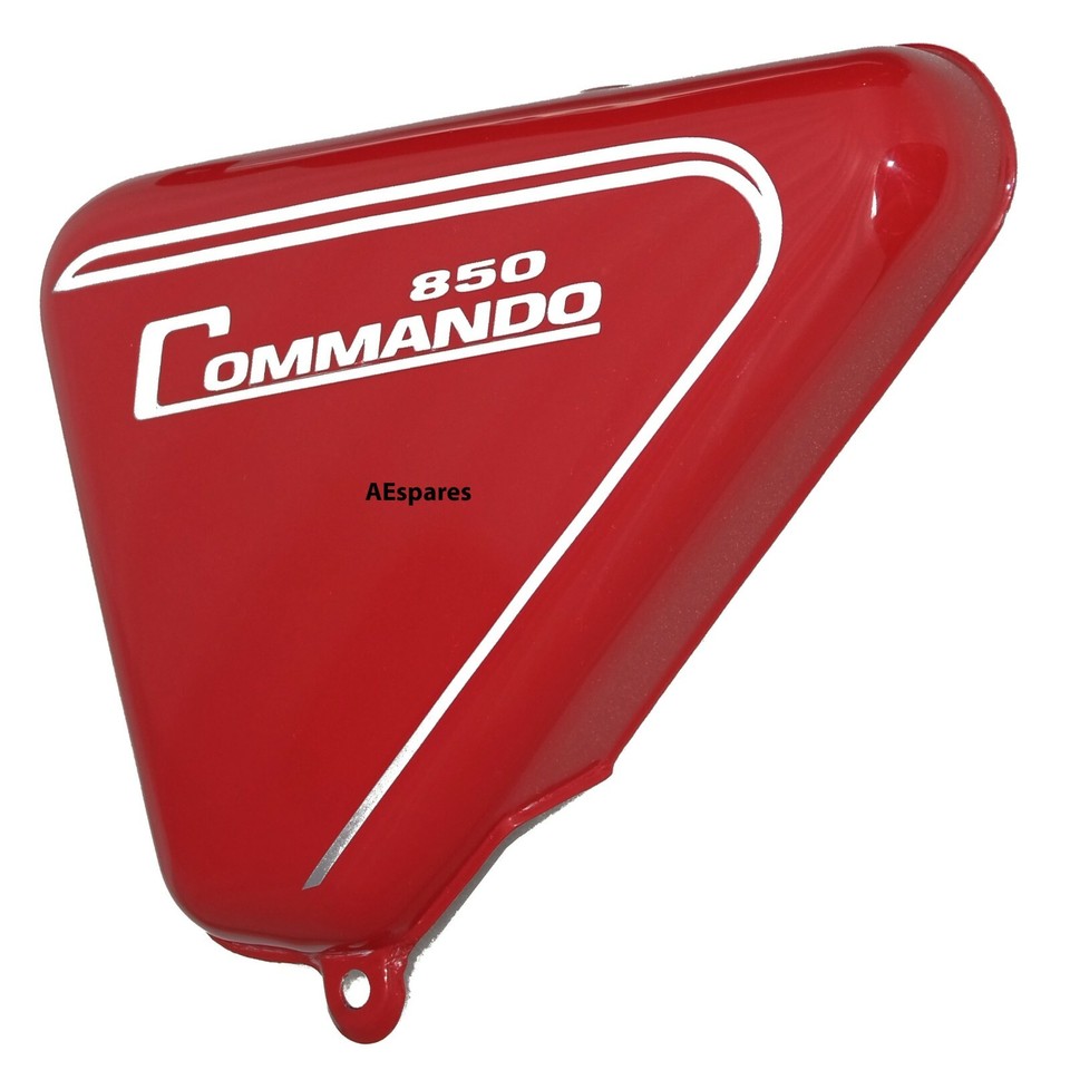 For Norton Commando 850 Tool Box Oil Tank Side Panel Steel Cherry Red