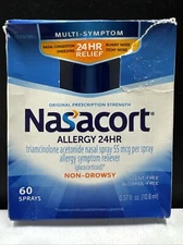 Nasacort ALLERGY Multi-symptom 24HR Nasal Spray Non-Drowsy 60 sprays Exp 07/2025
