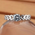 2.20CT CZ Classy Women Promise Ring Silver plated Lovely Ring For Valentine Gift — photo 3