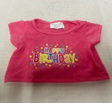 Build-A-Bear Workshop Pink Happy Birthday T-Shirt- NEW WITH TAGS