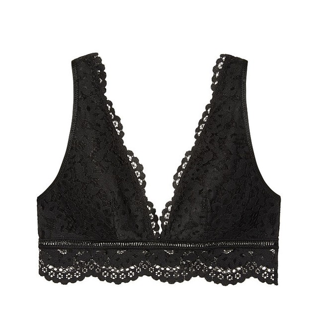 black crop bralette