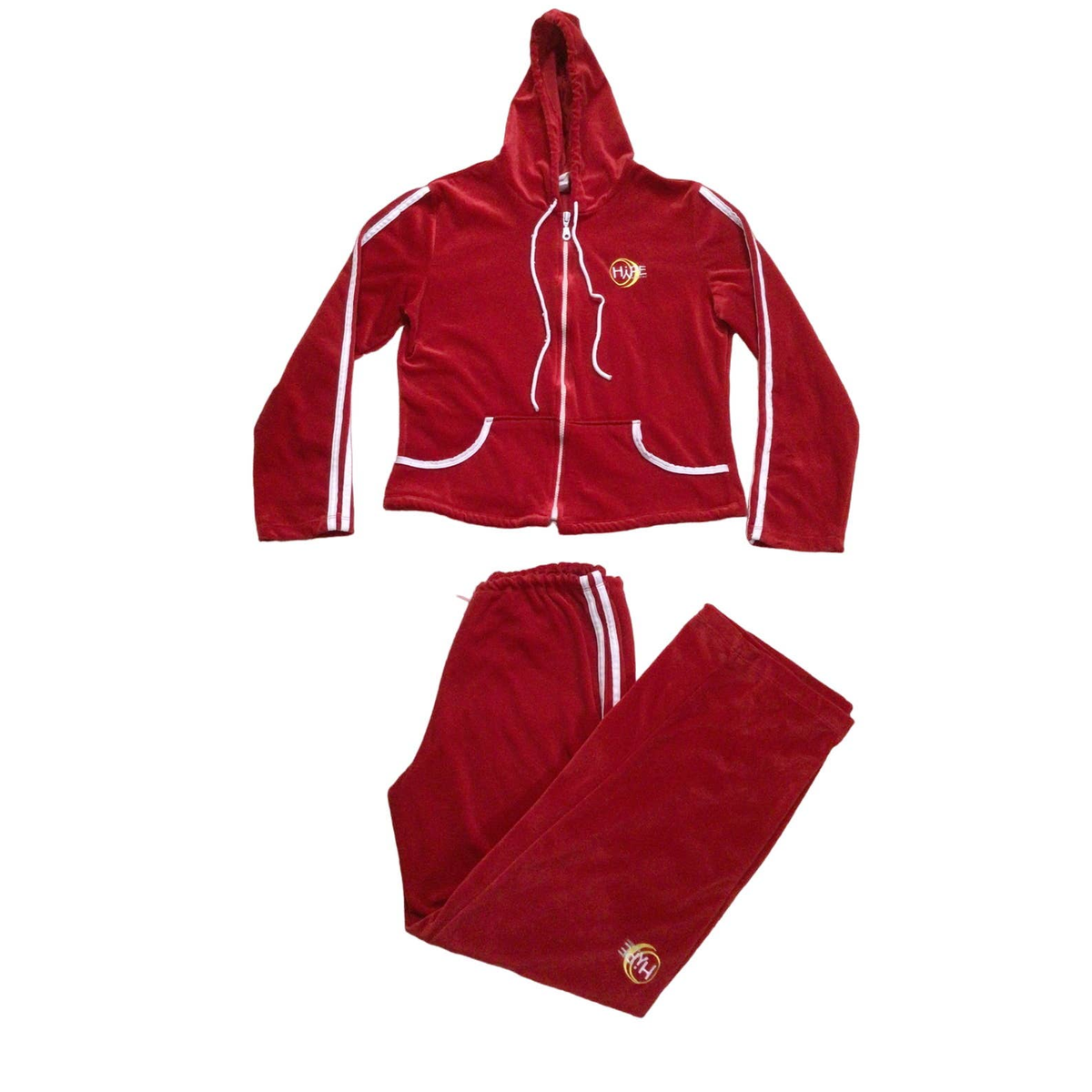 Y2K Velvet Tracksuit Hype Hipe Studios Solar USA Red XL