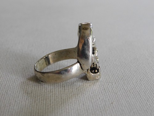 Vintage G&S Figural Beret Skull Ring Sz 12 - Picture 4 of 4