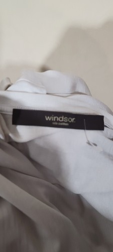 Windsor Gr. 38 💕 Oberteil SEIDE Top T-Shirt Kurzarm Damen hellgrau - Bild 4 von 4