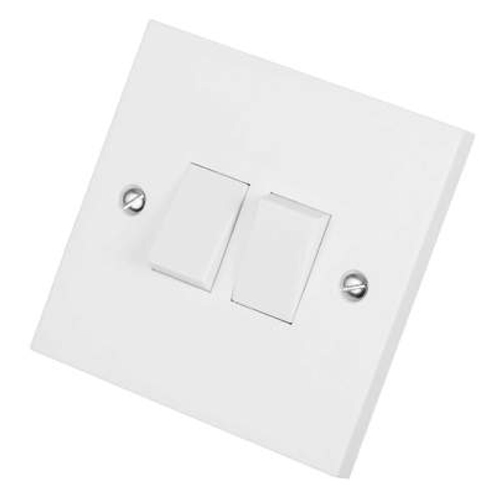 Schneider GSW2G2W Exclusive Light Switch 2 Gang 2 Way 10 Amp
