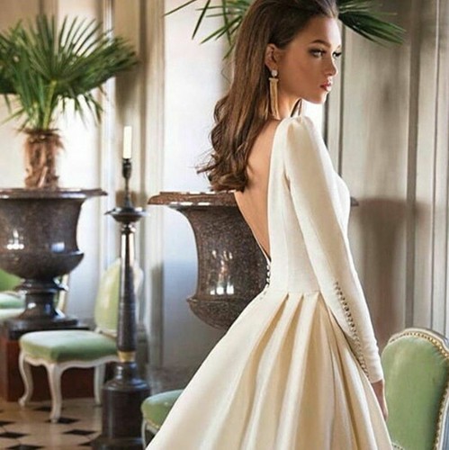 long ivory dress