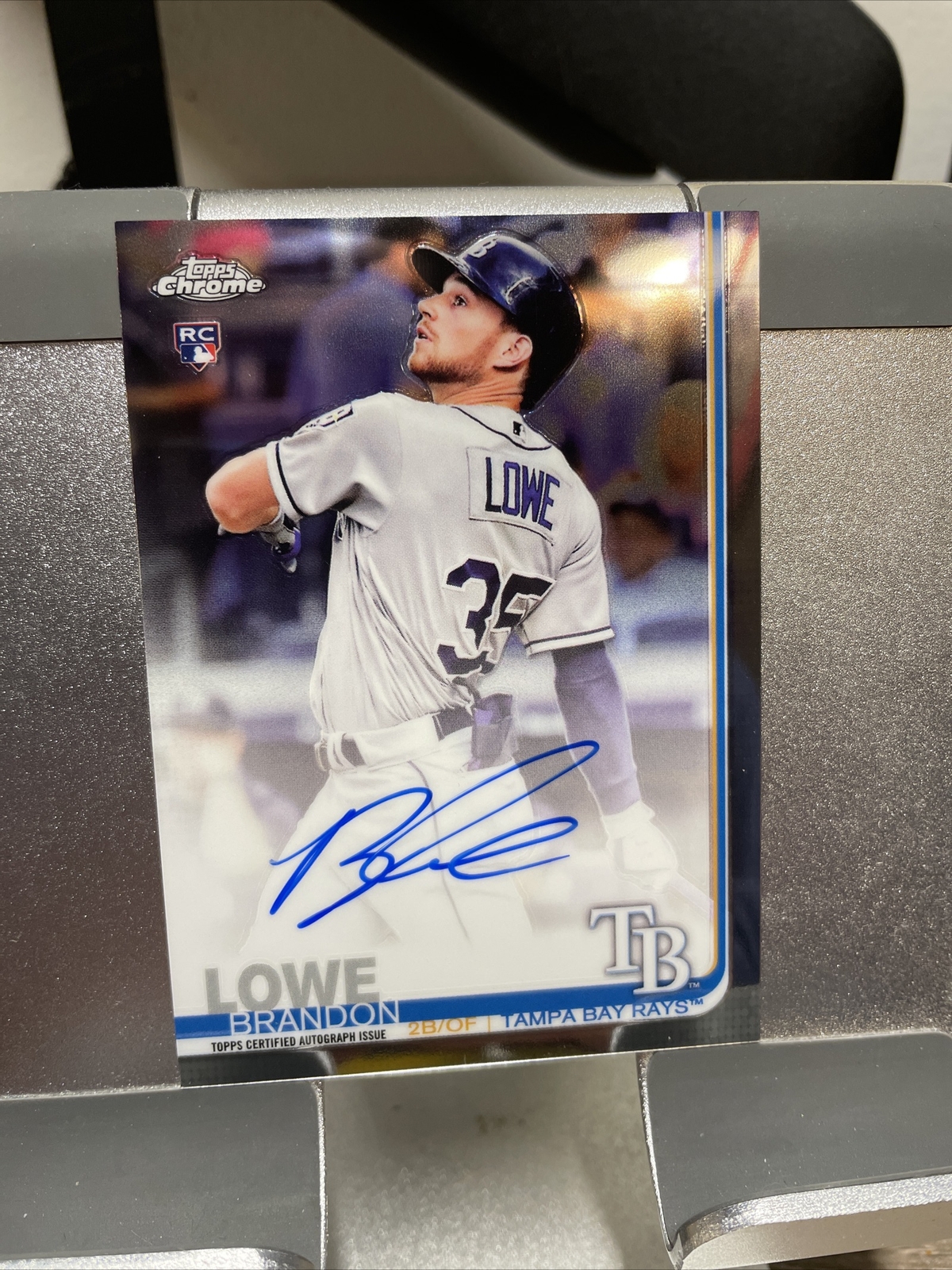 BRANDON LOWE AUTO 2019 Topps Chrome Autograph RC ⚾️ Rays ⚾️