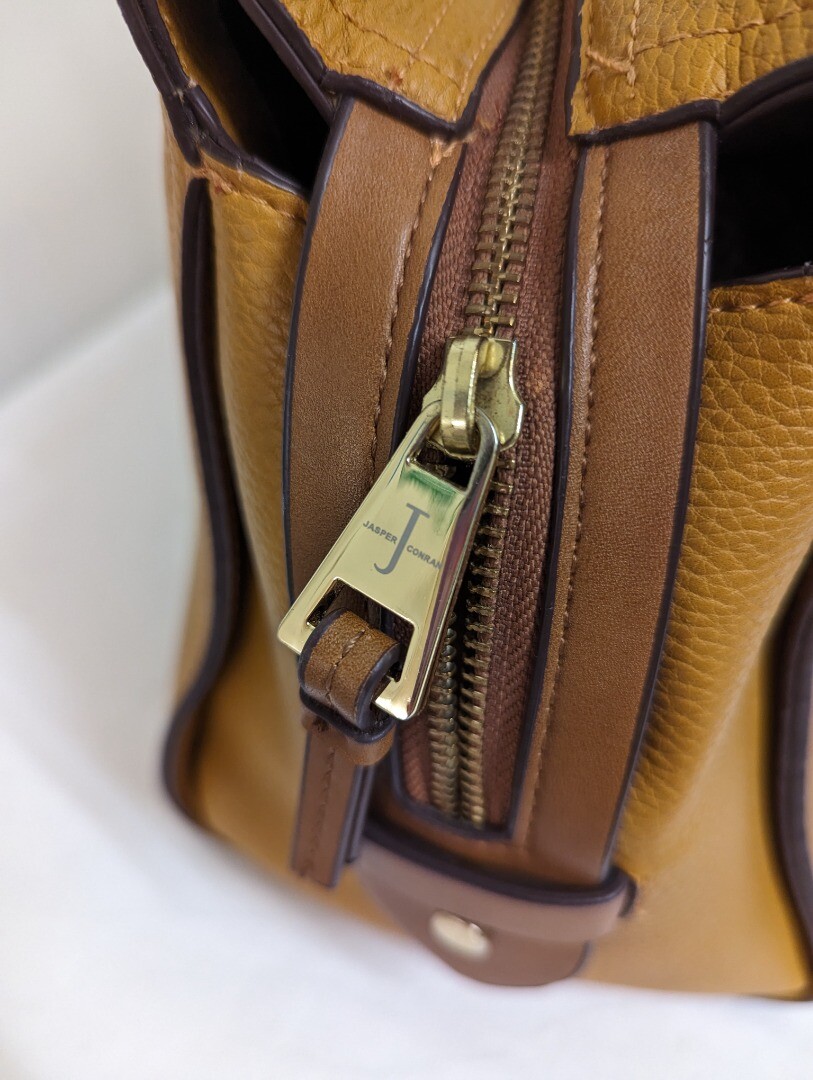 Ladies JASPER CONRAN Mustard Yellow Multi Zip Medium Bag CG M12 eBay