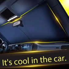 1pc Foldable Car Sun Shade - 57x31in Double Ring Windshield Sun Shield-new