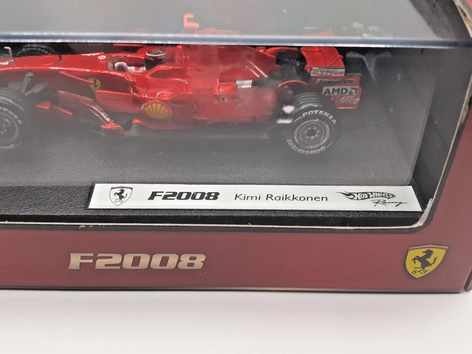 FERRARI F2008 hot-wheels racing Mattel 1/43 Kimi Räikkönen L8789 new in box - Immagine 4 di 4