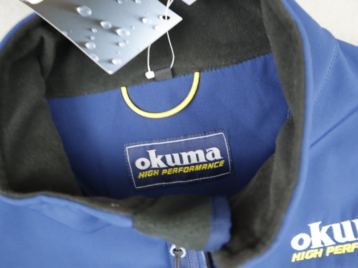 Okuma Vest Men Large Navy Sleeveless Jacket Zip Soft Shell Okuma Vest Men Large Navy Sleeveless Jacket Zip Soft Shell