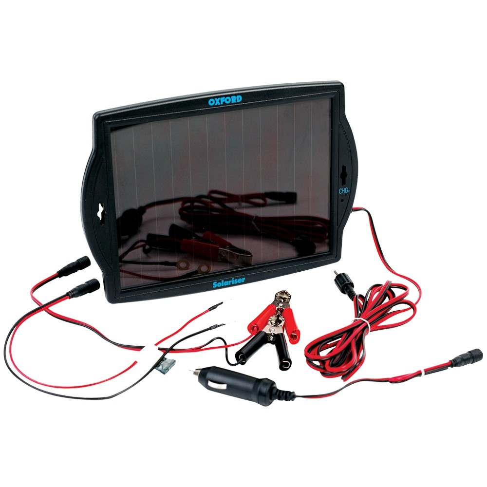 Oxford Motorcycle Motorbike Essential 12 Volt Solar Battery Charger Optimiser