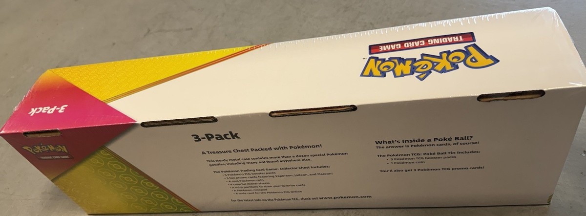 Costco Pokmon Collector 3-Pack: Eevee Treasure Chest + 2 Poke Ball Tins |  eBay
