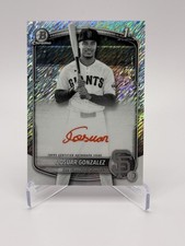 Josuar Gonzalez SSP Black & White Shimmer Red Auto 2025 Bowman Chrome CPA-JD 🔥