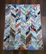 Cotton Floral Patchwork Quilt 47" 40"