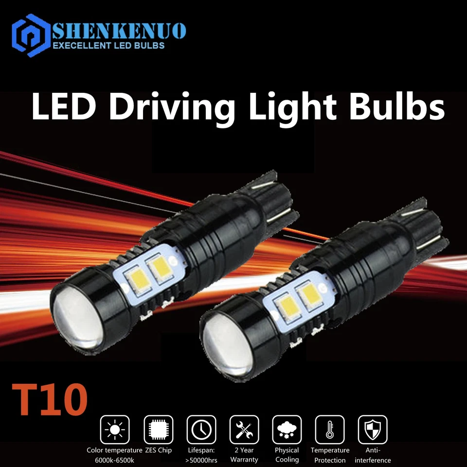 Светодиодная лампа 194 168 T10 белая 6000K две лампы передняя боковая габаритная лампа - Изображение 2 из 4