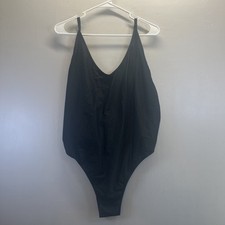 NWT Fabletics Low Back One Piece Black Swimsuit 4X (22-24)