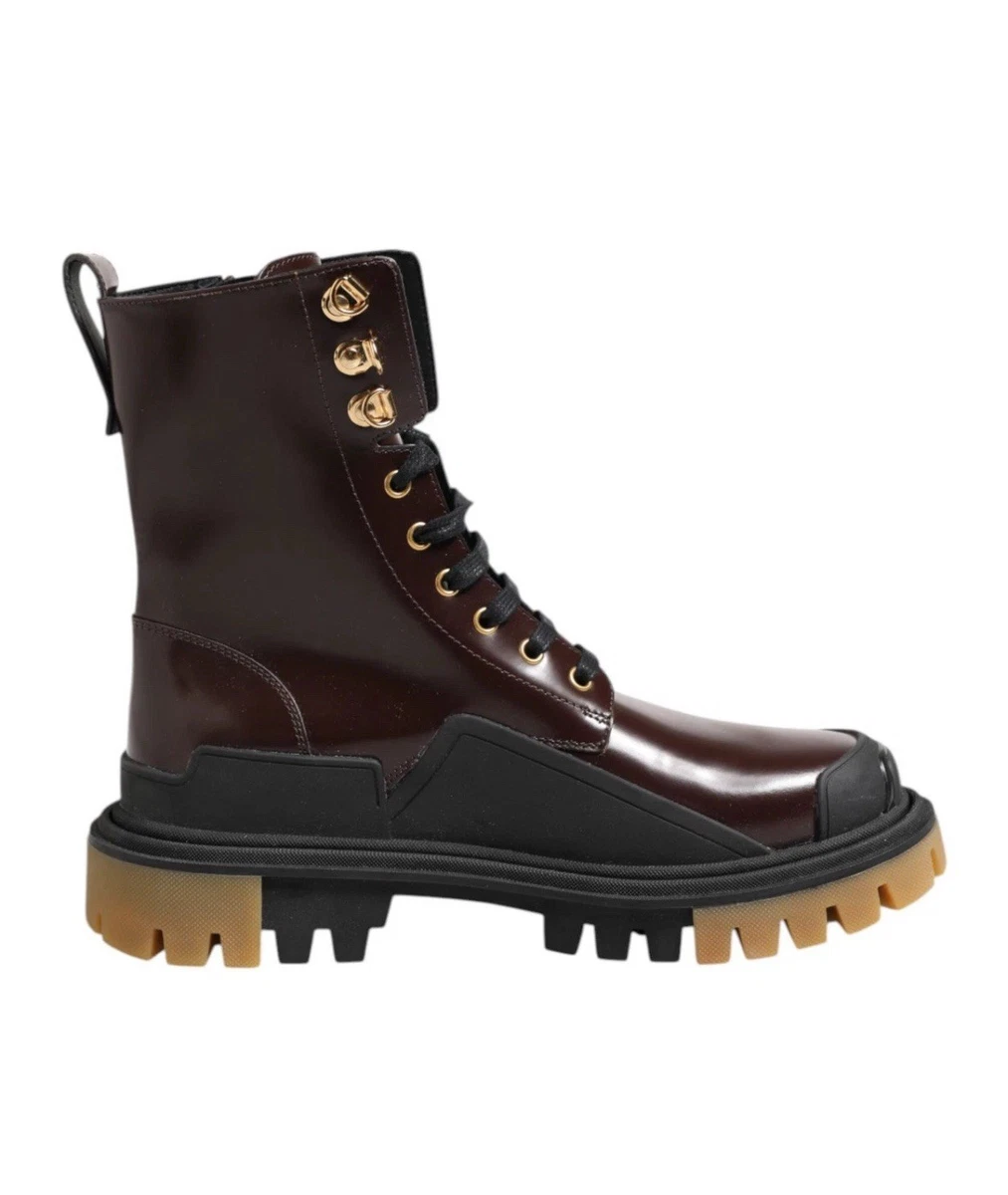 Dolce&Gabbana Men's Lace Up Boots with Upper Leather for Sale