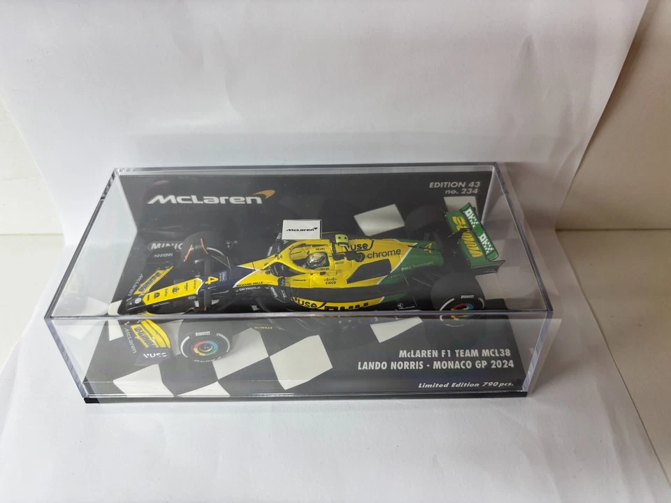 McLAREN MCL38 NORRIS MONACO 1/43 GP 2024 MINICHAMPS PMA - Immagine 2 di 4