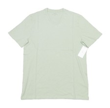 Vince Men's Dried Cactus Green Pima Cotton V-Neck Short Sleeve T-Shirt